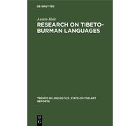 Austin Hale Research on Tibeto-Burman Languages (Copertina rigida)