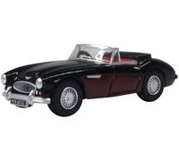 Austin Healey 3000 Nero Burgundy 1:76 Oxford Diecast Metallo 76AH3006