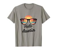 Austin Hello Austin Texas Vacanze di viaggio Maglietta