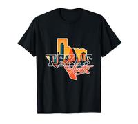 Austin, Orizzonte, Città, Dentro, Texas, Mappa, Austin, Paesaggio Urbano, Retro Maglietta