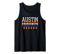 Austin Pride Gay Lesbiche Queer LGBT Arcobaleno Bandiera Texas Canotta