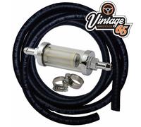 Austin Rover Classico Cromo con Cavo Filtro Carburante Upgrade 1/4 " Tubo per E