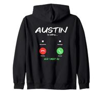 Austin Sta chiamando e Devo Andare in Texas in Viaggio Felpa con Cappuccio