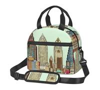 Austin Texas Borsa per il pranzo per donne e uomini, riutilizzabile, borsa termica per il pranzo, a prova di perdite, grande capacità, contenitori per alimenti per lavoro, viaggi all'aperto