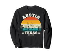 Austin, Texas, Orizzonte, Retro, Tramonto Felpa