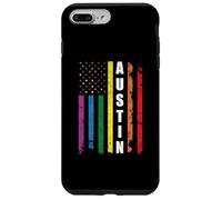 Austin Texas Us American Flag Rainbow Gay LGBT Pride Month Custodia per iPhone 7 Plus/8 Plus