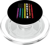 Austin Texas Us American Flag Rainbow Gay LGBT Pride Month PopSockets PopGrip per MagSafe