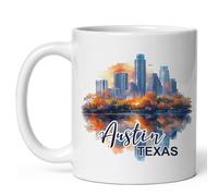 Austin Texas Usa Music Culture Live Music Capital Of The World Tazza Ceramica Tazze Resistente Tazzine Da Caffè Per Ufficio Casa Cucina 330Ml