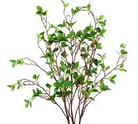 AUSTOR 114,3 cm, rami artificiali di ficus finti rami di eucalipto finti rami di eucalipto verdi finti arbusti rami di ficus steli per riempire vasi, decorazione per casa, matrimonio, ufficio (3
