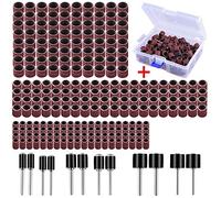AUSTOR Set di 252 manicotti abrasivi con scatola libera, inclusi 240 pezzi nastri abrasivi e 12 pezzi rullo abrasivo per utensili rotanti Dremel
