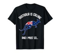 Australia Canguro Australia is calling and I must go... Maglietta