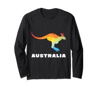Australia Canguro Colorato Geometrico Patriottico Expatriate Maglia a Manica