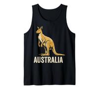 Australia - Canguro Vintage con Stile Artistico a Pois aborigeni Canotta