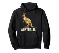 Australia - Canguro Vintage con Stile Artistico a Pois aborigeni Felpa con Cappuccio