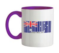 Australia Codice a Barre Bandiera - Tazza IN Ceramica - OZ Canberra Paese