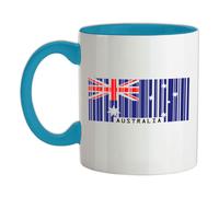 Australia Codice a Barre Bandiera - Tazza IN Ceramica - OZ Canberra Paese