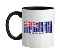 Australia Codice a Barre Bandiera - Tazza IN Ceramica - OZ Canberra Paese