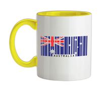 Australia Codice a Barre Bandiera - Tazza IN Ceramica - OZ Canberra Paese