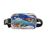 Australia Culture Trendy Marsupio a tracolla per donne, uomini, adolescenti, mini marsupio con cinghia regolabile per viaggi, palestra, lavoro