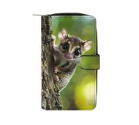 Australia Cute Sugar Glider Womens PU Leather Portafoglio Lungo Pochette Organizer per Ufficio Viaggio