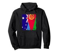 Australia Eritrea Mezza Bandiera Australian Eritrean Heritage Felpa con Cappuccio