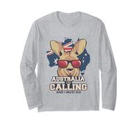 Australia Kangaroo Australia Sta chiamando e Devo Andare in Viaggio Maglia a Manica