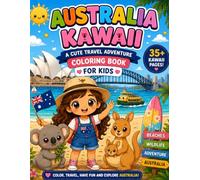Australia Kawaii: Cute and Fun Coloring Book for Kids Ages 3-8