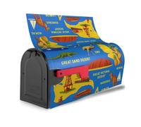 Australia Mappa Icone Stampa Decorativa Impermeabile Copertura Della Cassetta Postale Magnetica Avvolge Carino Festivo Casa Decor