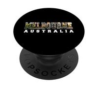 australia, melbourne, orizzonte, città, dentro, grassetto, lettere, australiano PopSockets PopGrip Adesivo