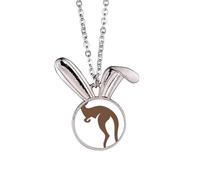 australia sapore marrone contorno coniglio collana ciondolo coniglietto animale gioielli regalo