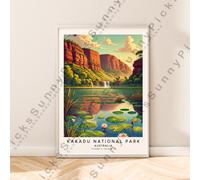 Australia Viaggi Stampa Kakadu National Park Poster Illustrazione Art