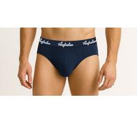 Australian - 3 Slip da uomo cotone elasticizzato con elastico esterno bielastico TRI111 - 4(M) / Assortito(nero - grigio - blu)