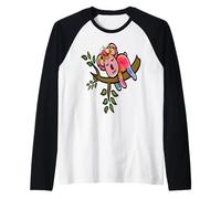 Australian Animal Koala Con Fiori Floral Koala Lovers Maglia con Maniche Raglan