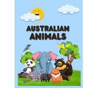 Australian Animals Colouring Book in Grayscale Illustrative Style