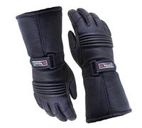 Australian Bikers Gear da uomo, in pelle, inserti etichettati impermeabile, invernali, termici, Thinsulate-Guanti da moto, L