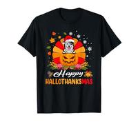 Australian Cattle Dog Hallothanksmas Halloween Natale Maglietta