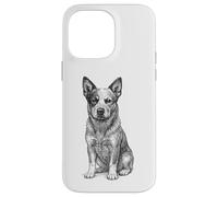 Australian Cattle Dog Ritratto Dettagliato Bianco & Nero ACD Custodia per iPhone 14 Pro Max