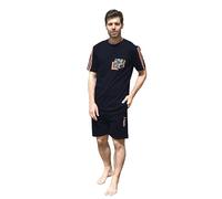 Australian Completo Estivo in Cotone per Uomo, Completino Maglia e Pantaloncino (IT, Testo, L, Regular, Regular, A1000JF Blu)
