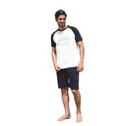 Australian Completo Estivo In Cotone per uomo, Completino Maschile Maglia e Pantaloncino (A1005JF Blu, XL)