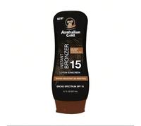 AUSTRALIAN GOLD SPF15 LOTION Sunscreen Spf15 Lotion With Bronzer 237 MlIndicazioni1. Applicare la crema solare con bronzer uniformemente sulla pelle pulita e asciutta. 2. Risciacquare dopo alcune ore