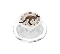 Australian Kangaroo Aborigeno Dot Art PopSockets PopGrip per MagSafe