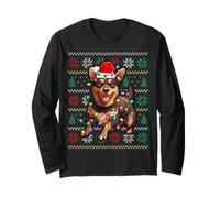 Australian Kelpie Wearing Hat Australian Kelpie Christmas Maglia a Manica