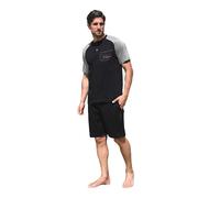 AUSTRALIAN PIGIAMA ESTIVO IN COTONE PER UOMO, COMPLETINO MAGLIA E PANTALONCINO