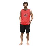 AUSTRALIAN PIGIAMA ESTIVO IN COTONE PER UOMO, COMPLETINO MAGLIA E PANTALONCINO