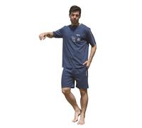 AUSTRALIAN PIGIAMA ESTIVO IN COTONE PER UOMO, COMPLETINO MAGLIA E PANTALONCINO