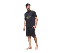 AUSTRALIAN PIGIAMA ESTIVO IN COTONE PER UOMO, COMPLETINO MAGLIA E PANTALONCINO