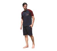AUSTRALIAN PIGIAMA ESTIVO IN COTONE PER UOMO, COMPLETINO MAGLIA E PANTALONCINO