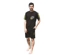 AUSTRALIAN PIGIAMA ESTIVO IN COTONE PER UOMO, COMPLETINO MAGLIA E PANTALONCINO