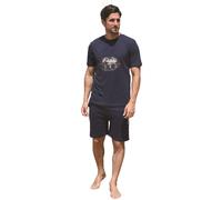 AUSTRALIAN PIGIAMA ESTIVO IN COTONE PER UOMO, COMPLETINO MAGLIA E PANTALONCINO