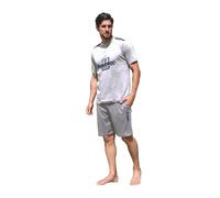 AUSTRALIAN PIGIAMA ESTIVO IN COTONE PER UOMO, COMPLETINO MAGLIA E PANTALONCINO